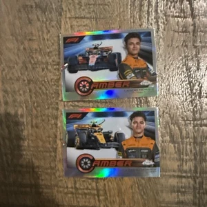 Lote de 2 cámaras Topps cromadas Fórmula 1 F1 2023 Lando Norris - Imagen 1 de 4