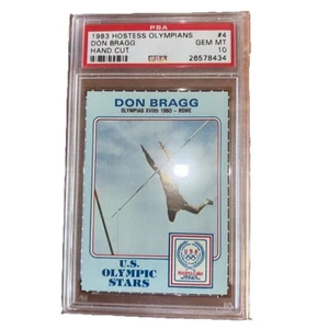 1983 Don Bragg Hostess Olympians PSA Gem Mint 10 Card Hand Cut Pole Vault - Picture 1 of 1