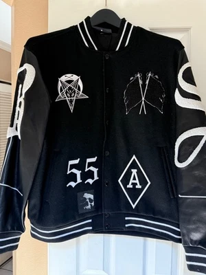 Chaqueta Universitaria Drip Cross Negra Escala Edición Limitada Grande Foto 1 de 4