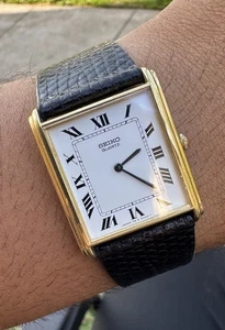 Seltene Herrenuhr Vintage 1987 Seiko Tank 7800-5069 gewartet & gereinigt - Bild 1 von 10