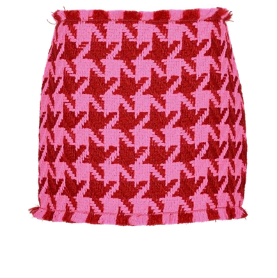 Versace Tweed Mini Skirt Womens 10 Pink Wool - Image 1 of 3