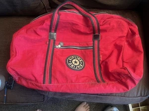 Kipling Vintage Bag Red Holdall Gym Weekend Cabin Bag - Picture 1 of 11