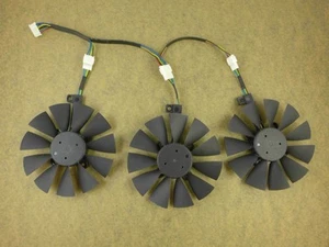 Lot de 3 Ventilateur Refroidisseur Ventilateur pour ASUS Strix GTX 1060 1070 1080 PLD09210S12HH 88mm - Photo 1/3
