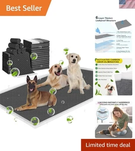 Activated Carbon Odor-Control Dog & Cat Pee Pads - 40 Pack - Picture 1 of 9