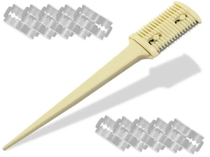 Effilierer Effiliermesser Set Effilierkamm mit 50 Ersatzklingen Haare ausdünnen - Bild 1 von 8