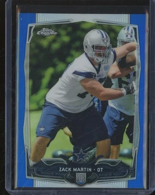 2014 Topps Chrome ZACK MARTIN #827 RC Rookie Blue Refractor /199 Cowboys JA825 - Image 1 of 2