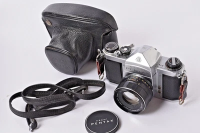 Asahi Pentax Super Takumar 55mm f/2  Lens with caps + Free S1a Body with Case - Image 1 of 4