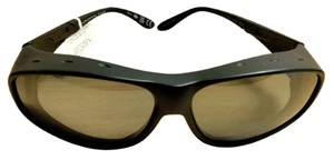 Neu mit Etikett Polar Optics Fitover-Sonnenbrille Kunststoff polarisiert schwarz grau FO-030 - Bild 1 von 6