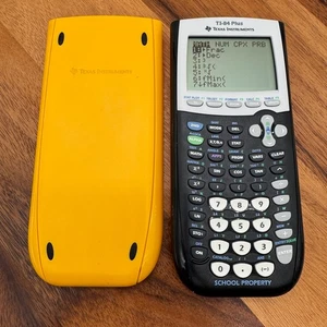 Texas Instruments TI-84 Plus Graphing Calculator Yellow School Property #253 - Picture 1 of 9