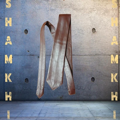 Коричневый мужской первоклассный реальный мягкий легкий кожаный галстук кожаная рубашка галстуки - Изображение 1 из 2