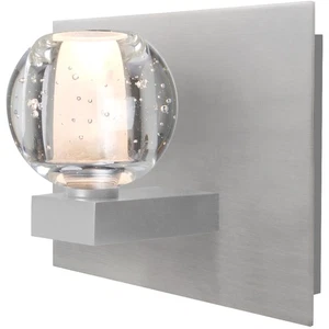 Besa Lighting 1WF-BOCABB-SN Boca 1 Light Satin Nickel Vanity Light Wall Light - Picture 1 of 1