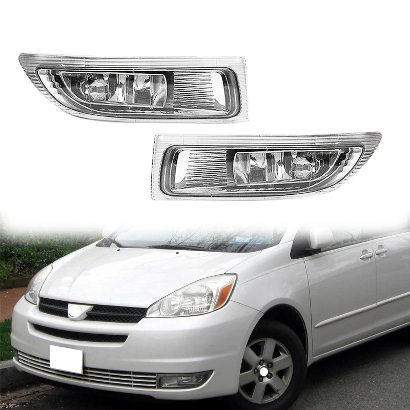 2PCS LED Front Driving Fog Lights Bumper Lamps Clear For Toyota Sienna 2004 2005 - Image 1 of 4