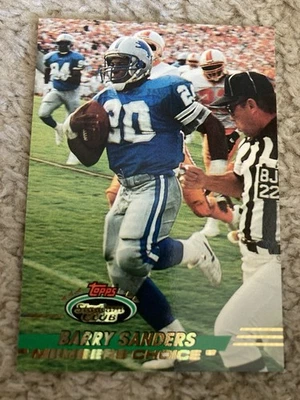 1993 Topps Stadium Club Members Choice Barry Sanders #496 - Image 1 of 2