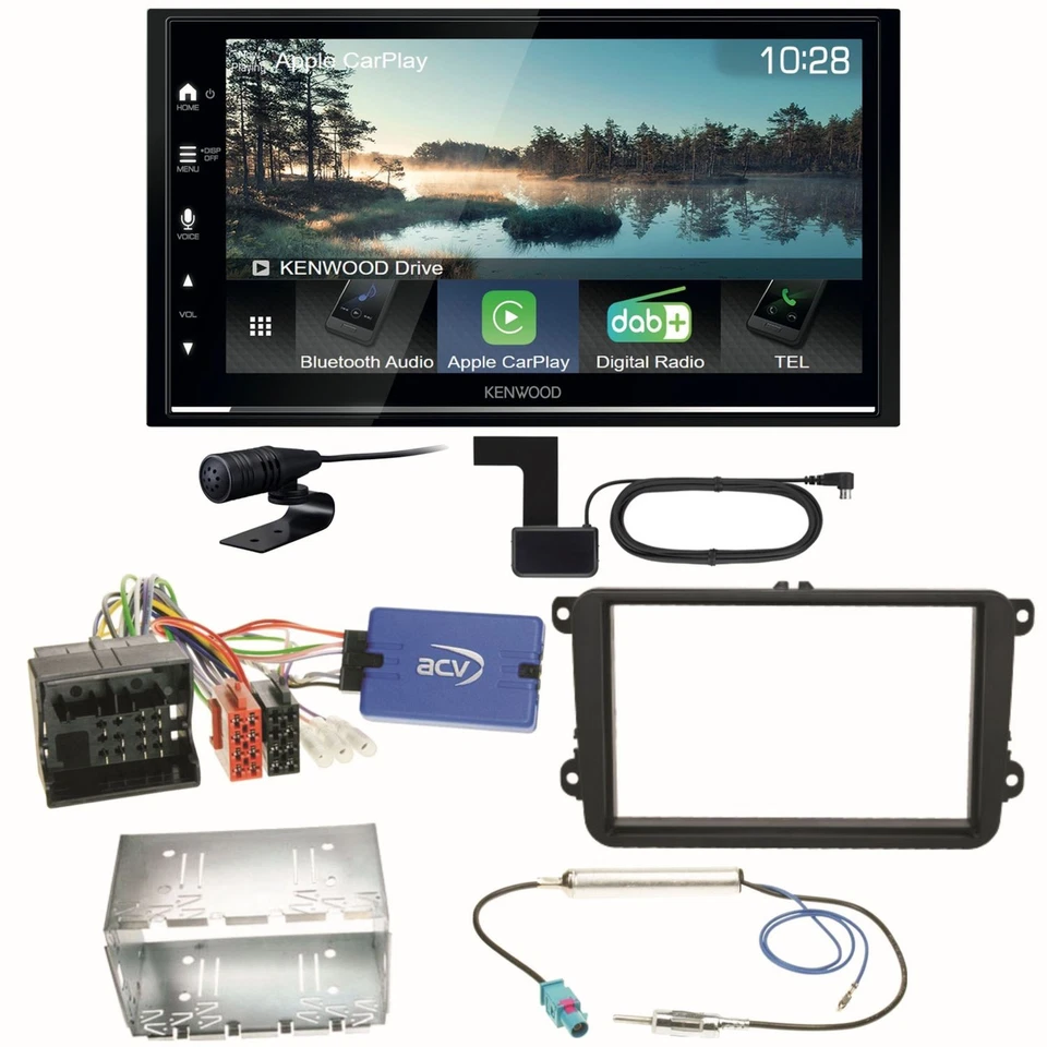Kenwood DMX7722DABS Android Auto Einbauset für Seat Alhambra Altea XL Leon - Bild 1 von 1
