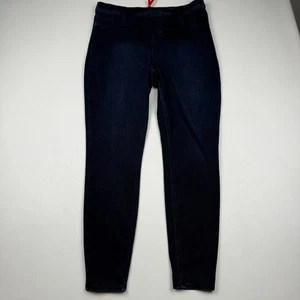 Spanx Jeans Womens 1X Dark Wash Blue Skinny Pull On Stretch Jeggings Pants - Picture 1 of 12