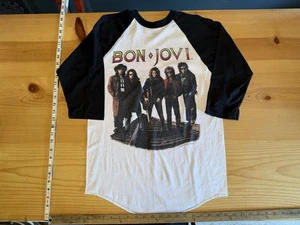 Vintage Spring Ford Sportswear Bon Jovi Brotherhood Tour ‘89 T-Shirt, White, L - Picture 1 of 10
