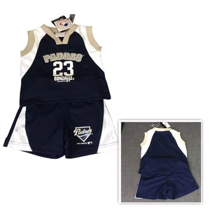 MLB SN Diego Padres ADRIAN GONZALE #23 GENUINE MERCHANDISE Set Short,shirt Sz 2T - Picture 1 of 7