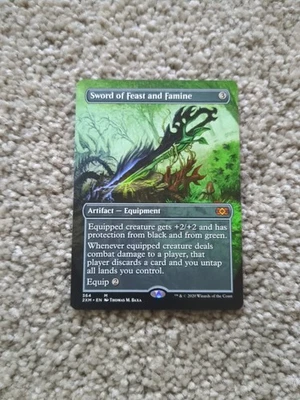 Sword of Feast and Famine (Borderless) Double Masters Regular MTG 🔥 Pack Fresh! - Image 1 of 2