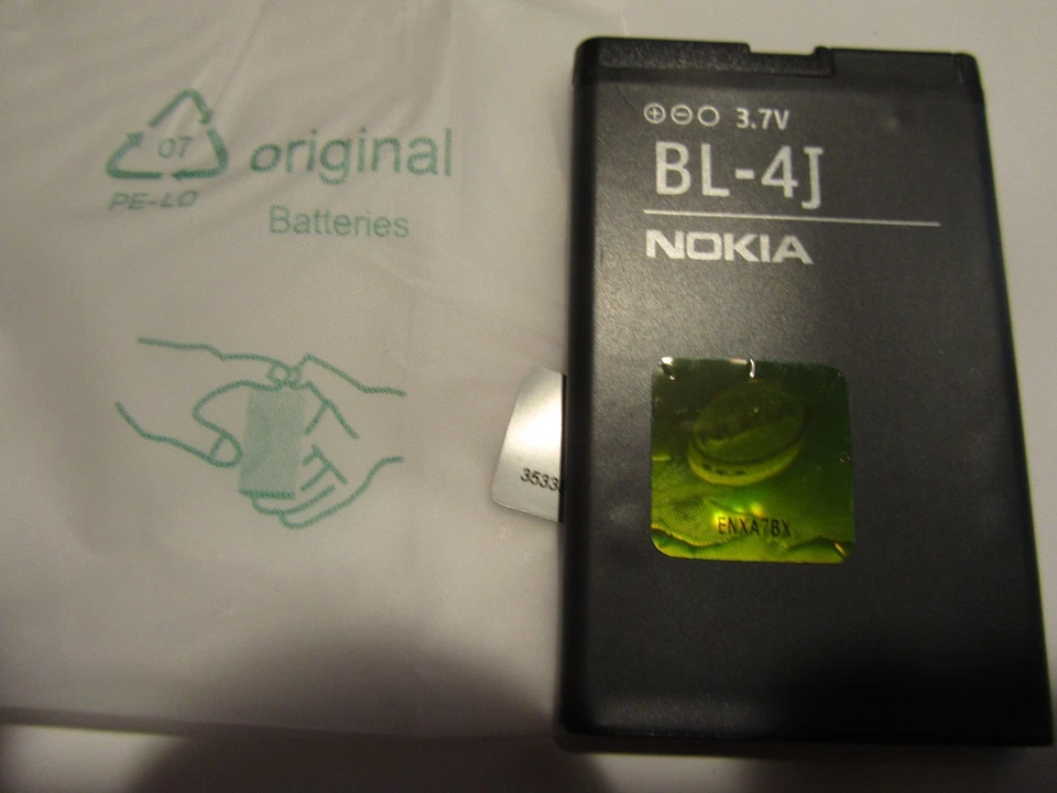 BATERÍA ORIGINAL NOKIA BL-4J Li-ion BL4J C6 C6-00 C600 Lumia 620 Foto 1 de 3