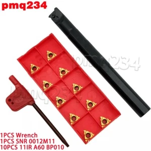 SNR0012M11 inner hole lathe turning tool +10pc 11IR A60 threading Carbide insert - Picture 1 of 6