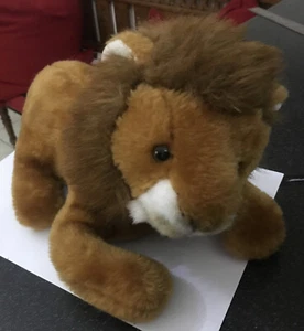 Vintage Merrythought Small Gold Plush Soft Toy Friendly Lion Glass Eyes - Picture 1 of 10