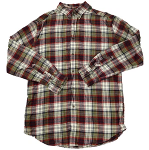Croft & Barrow Cotton Plaid Flannel Button Up Shirt Long Sleeve Multicolor M - Picture 1 of 23