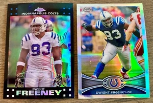 DWIGHT FREENEY 2007 TOPPS CHROME #TC94 & 2012 #151 REFRACTOR LOT (COLTS) - Picture 1 of 2