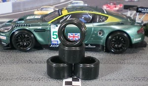URETHANE SLOT CAR TIRES 2pr PGT-19124LM fits SCALEXTRIC Aston Martin DBR9 - Picture 1 of 1