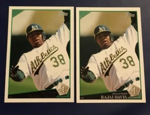 2009 Topps #376 RAJAI DAVIS Lot 2 Oakland Athletics A's Indians HR World Series - Picture 1 of 1