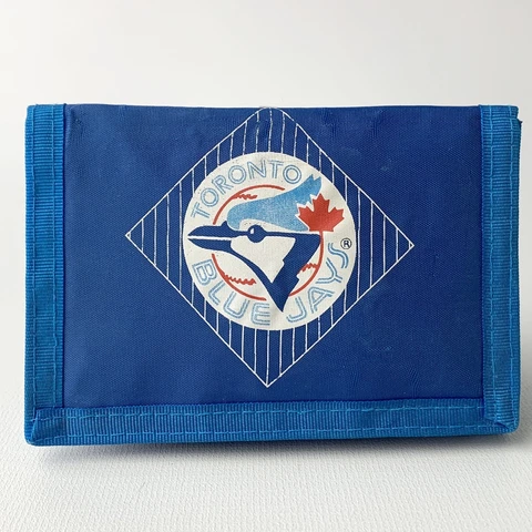 VINTAGE TORONTO BLUE JAYS MLB LICENSED SPORT WALLET Hook And Loop 4.75”x 3.25” Cover