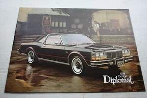 1978 Dodge Diplomat Oldtimer Händler Verkauf Prospekt Broschüre - Bild 1 von 1