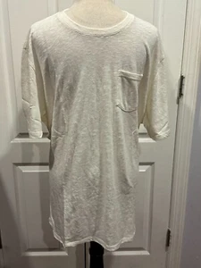 Lucky Brand 2XL Pocket T Shirt Men Short Sleeve Off White Cream (29"Lx26"W) - Picture 1 of 3