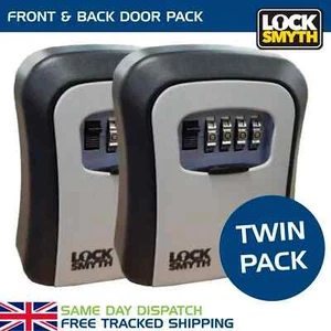 Wall Mounted Key Safe Combination 4 Digit Metal Grey Locksmyth TWIN PACK - Bild 1 von 9