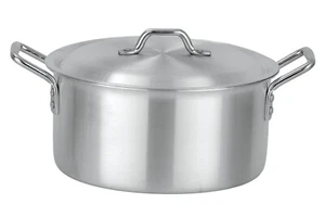 Pentola da cucina grande in alluminio casseruola piatto misura capacità 10 pollici 7 - Foto 1 di 2