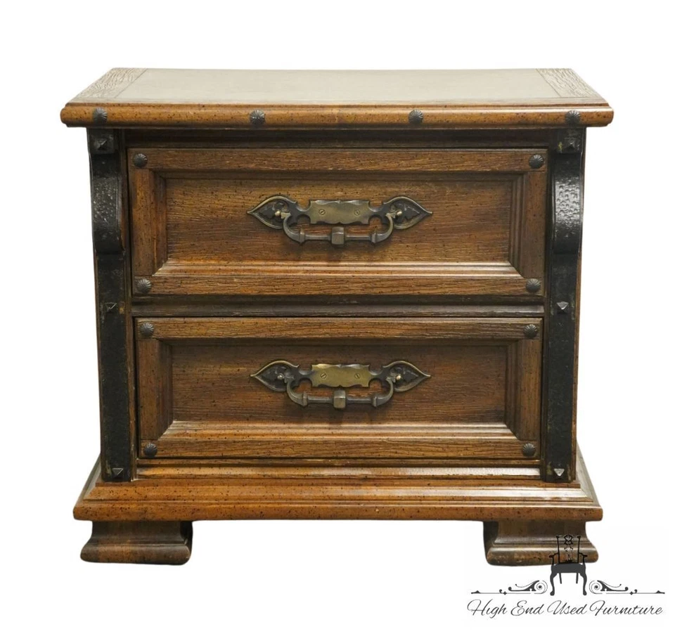 STANLEY FURNITURE Ranchero Collection Rustic Southwestern Oak 26" Nightstand ... - Image 1 of 4