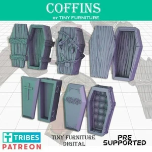 Coffin Graveyard Cemetery Tomb Crypt Undercroft Scatter Terrain Scenery Landscap - Picture 1 of 3