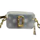 MARC JACOBS Jelly Glitter Snapshot Small Camera Bag silver 