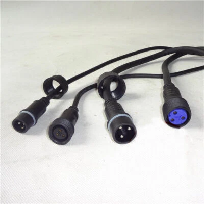 1PC 2M Outdoor Waterproof LED Par Can Power Cable W/ DMX cable Stage Disco Party - Image 1 of 4