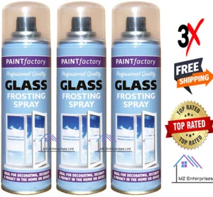 3 X 250ml Professional Window Glass Frosting Spray Decorating Security & Privacy - Picture 1 of 2