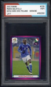 2012 PANINI MARIO BALOTELLI UEFA EURO 2012 POLAND - UKRAINE #338 SOC POP1 AUTHEN - Picture 1 of 2
