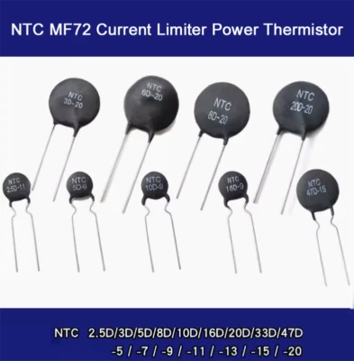 OHNE MARKENBEZEICHNUNG NTC Strombegrenzer Leistungsthermistor MF72 3D/5D/8D/10D/20D/47D-5/7/9/11/15/20