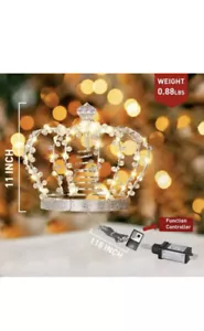 EAMBRITE Chritsmas Tree Topper, 60LT Jeweled Crown Tree Topper with 8 Modes - Picture 1 of 10