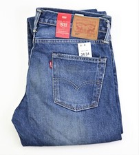 Levi's 511 Slim Fit Selvedge Jeans White Oak Cone Denim Men's Size W34 L34 New