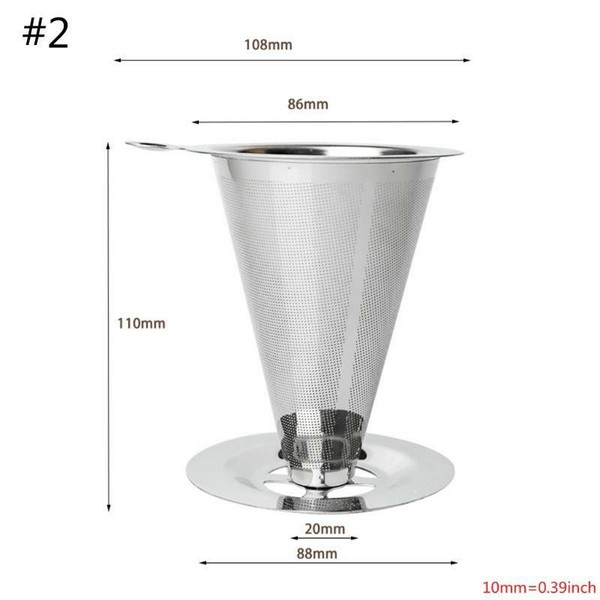Coffee Filter Single Strainer New Reusable Kitchen Durable Cup Mesh Gadget Tool Photo Related