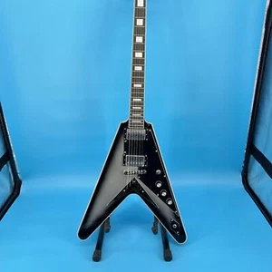 Spot stock Silver Gray Flying V Custom Shop Electric Guitar Black Fretboard - Picture 1 of 20