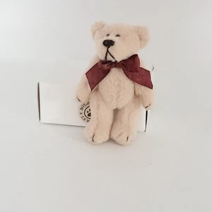 Boyds Bear TF Wuzzies Trevor F Wuzzie 3,5" snodato fuzzy beige orso miniatura - Foto 1 di 8