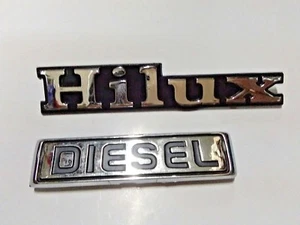 Toyota Hilux pickup diesel LN 40-46 4x4 1978-83 side emblem badge plate x 2pcs - Picture 1 of 12