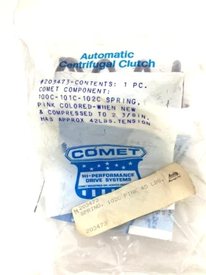 NOS Snowmobile Comet 203473 Clutch Spring Pink 100C 101C 102C 100 Lbs Tension - Image 1 of 4