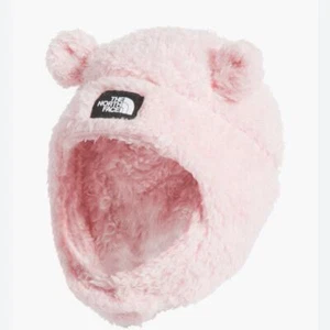 The North Face Baby Bear Suave Oso Beanie Hat Pink Fleece Beanie Cap Infant 0-6M - Picture 1 of 5