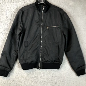 John Varvatos Bomberjacke Herren Medium Schwarz Full Zip Windbreaker Langarm - Bild 1 von 5
